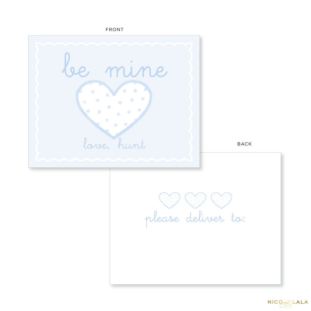 Be Mine Blue Valentines Cards