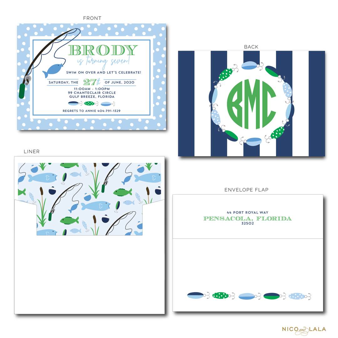 Fishing Birthday Invitations