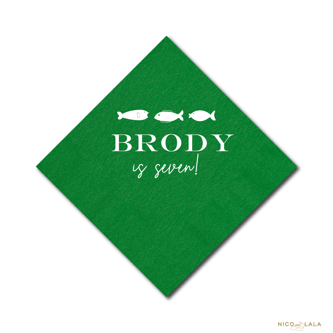 Fishing Birthday Napkins