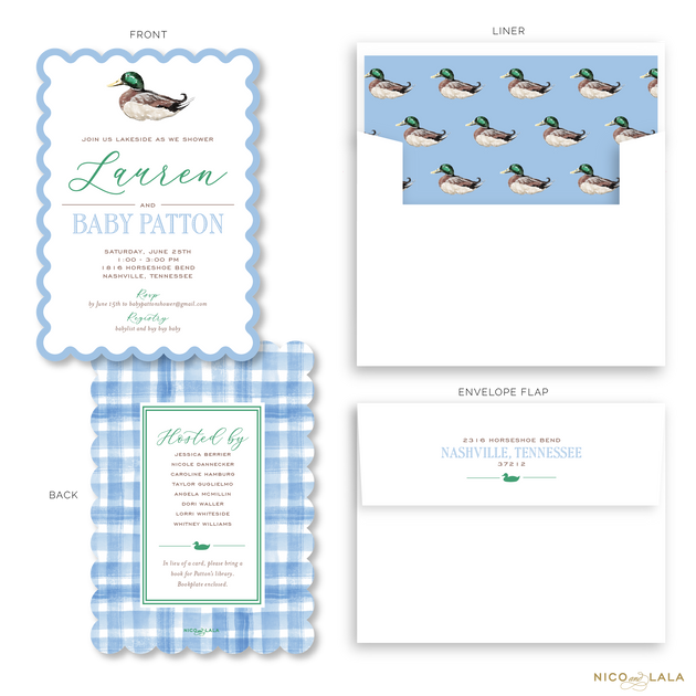 Mallard Duck Baby Shower Invitations | Nico and Lala The Shop