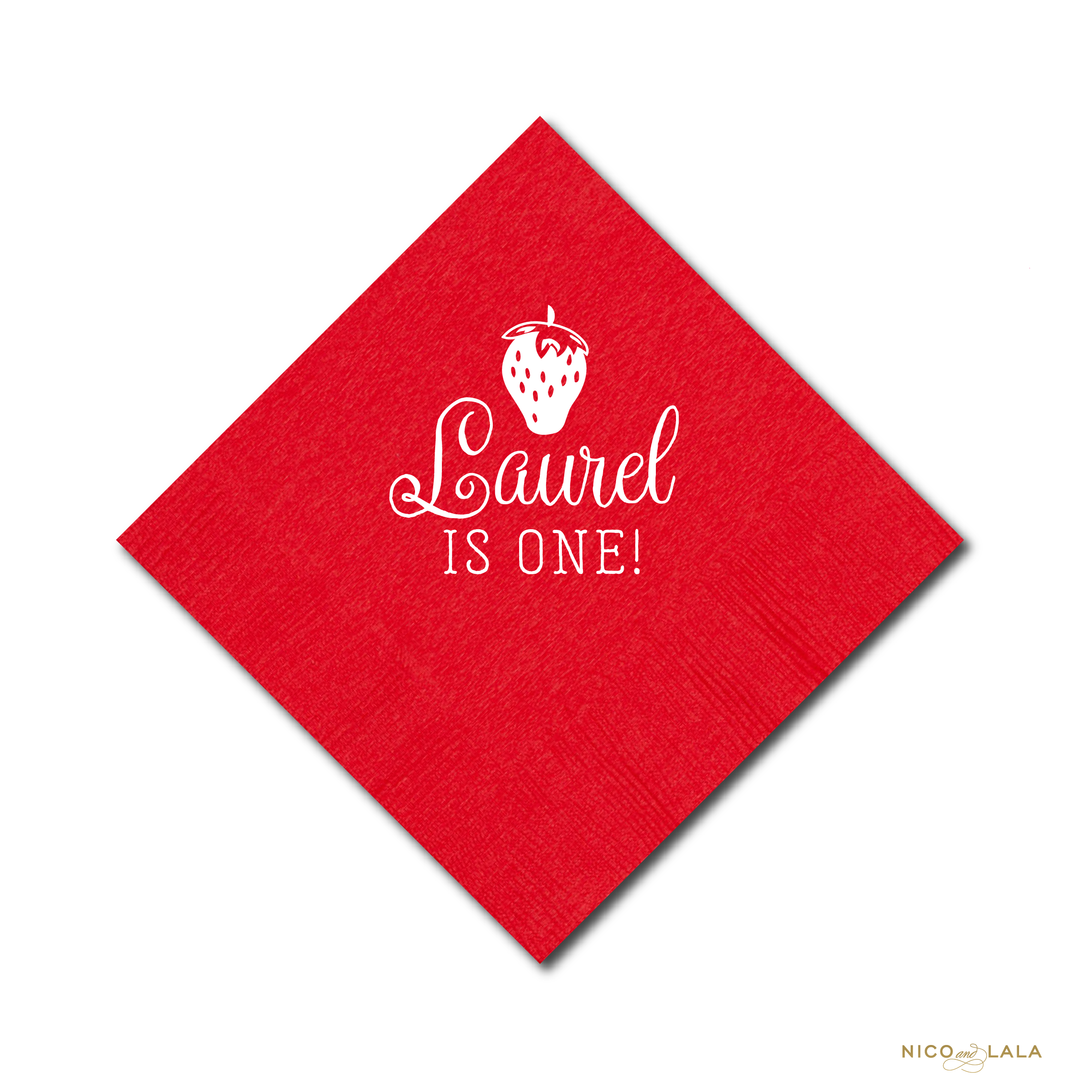 Strawberry Birthday Napkins