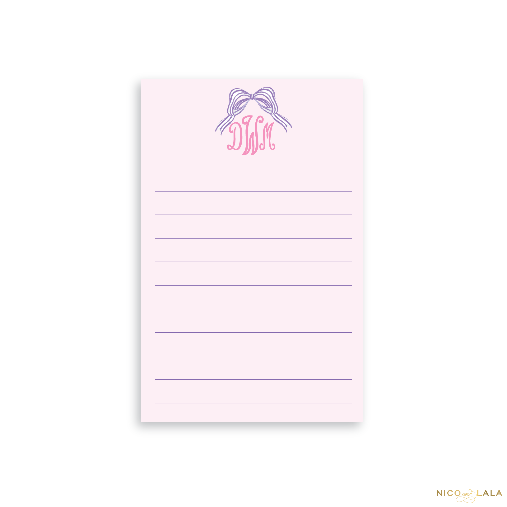 Striped Bow Notepad