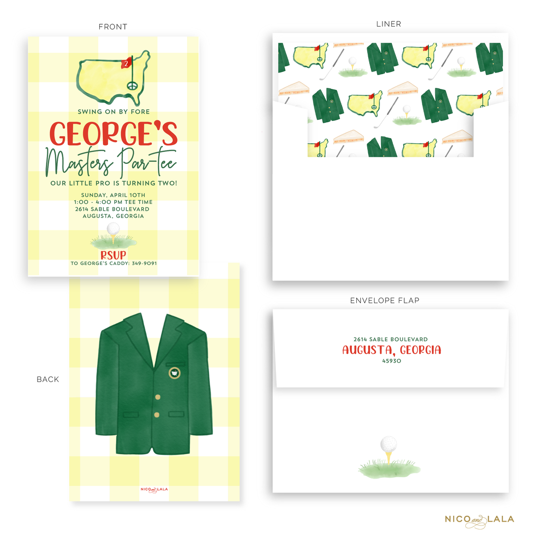 Masters Birthday Invitations