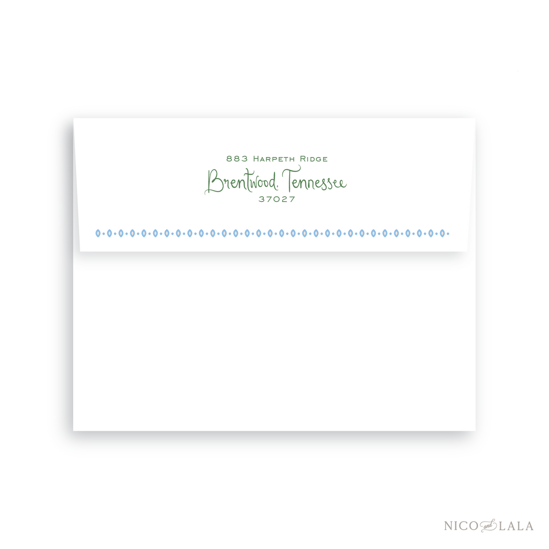 Bandana Christmas Card Return Address Printing