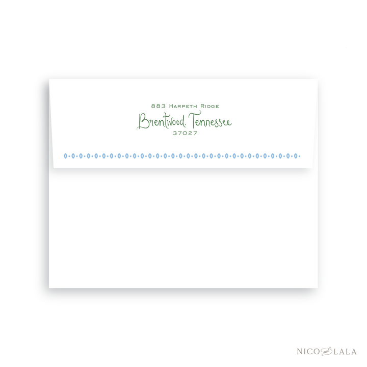 Bandana Christmas Card Return Address Printing