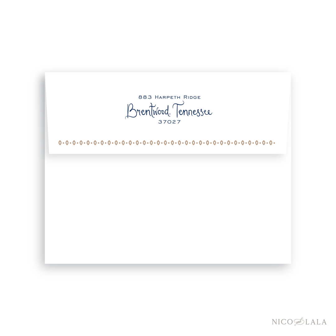 Bandana Christmas Card Return Address Printing