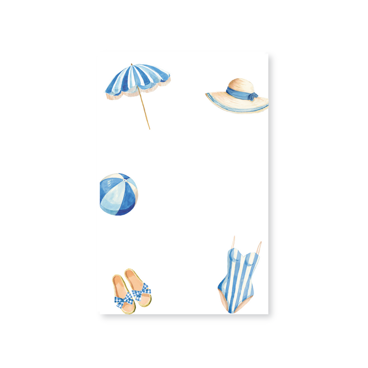 Blue and White Beach Day Invitations
