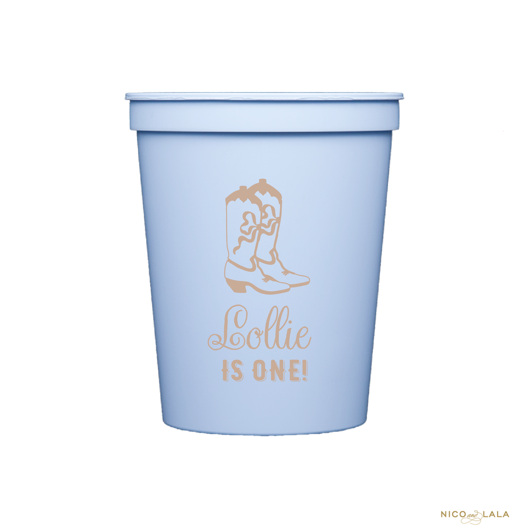Boots and Bows Birthday Cups