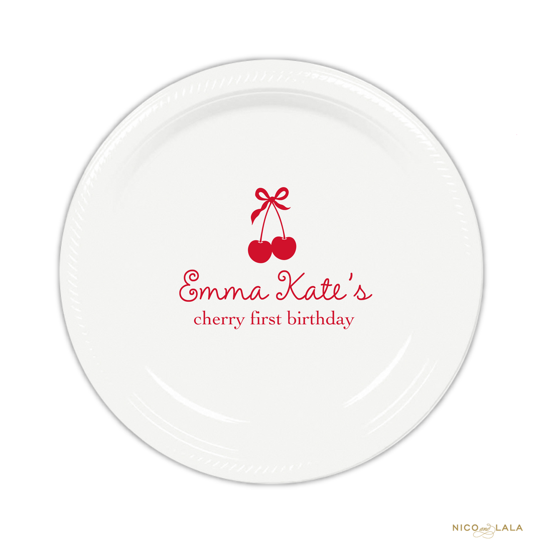 Cherry on Top Birthday Plates
