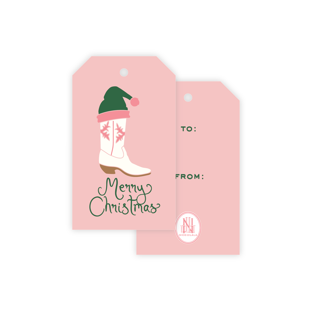 Christmas Boots Gift Tags