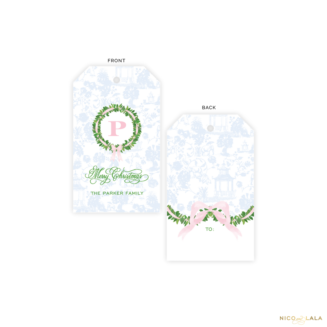 Christmas Toile Gift Tags