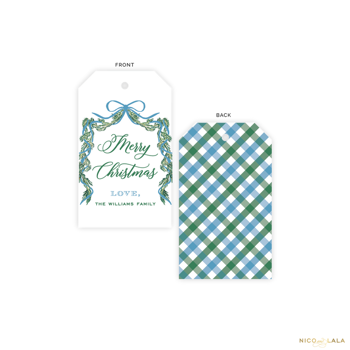 Joy Gingham Gift Tags