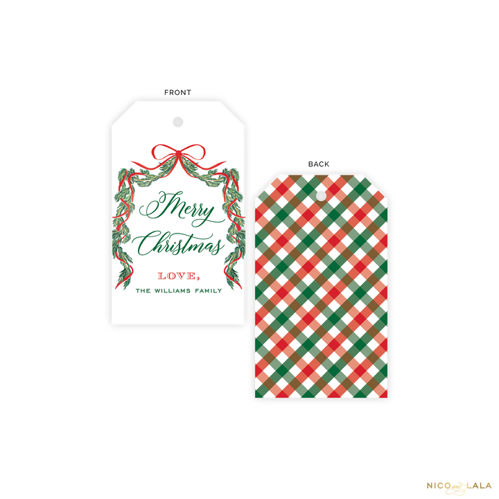 Joy Gingham Gift Tags