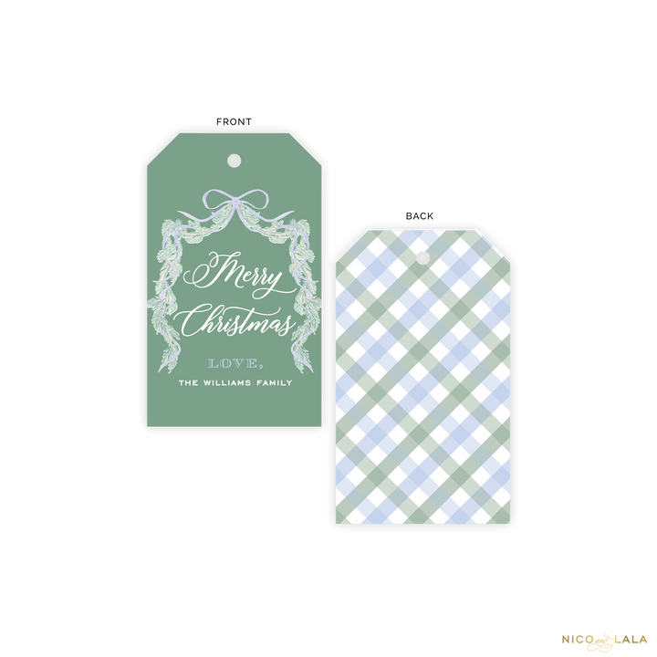 Joy Gingham Gift Tags