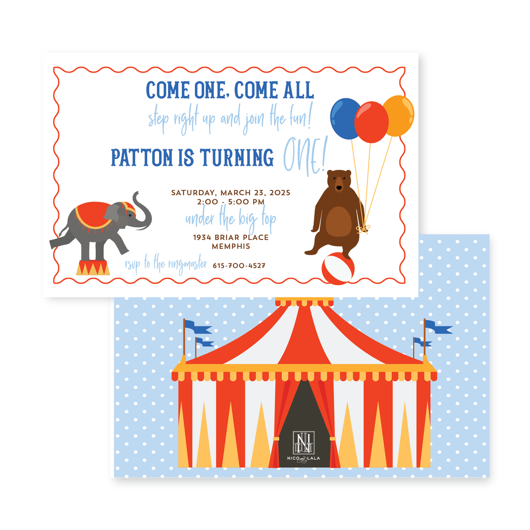 Circus Birthday Invitations