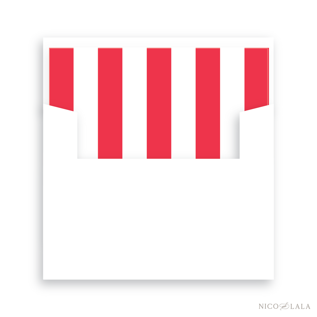 Festive Sprig Christmas Card Lined Envelopes