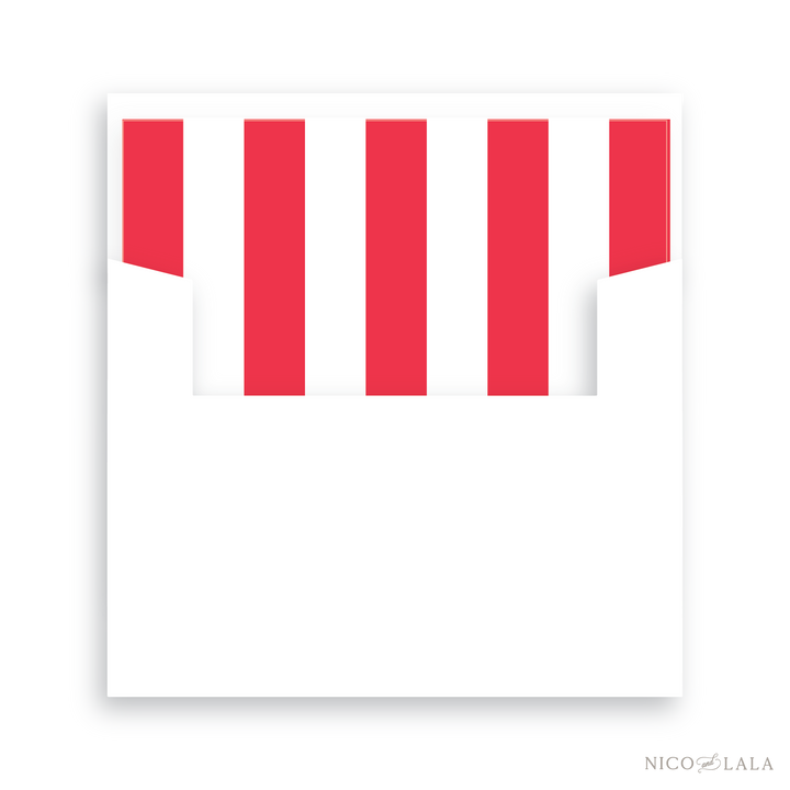 Festive Sprig Christmas Card Lined Envelopes