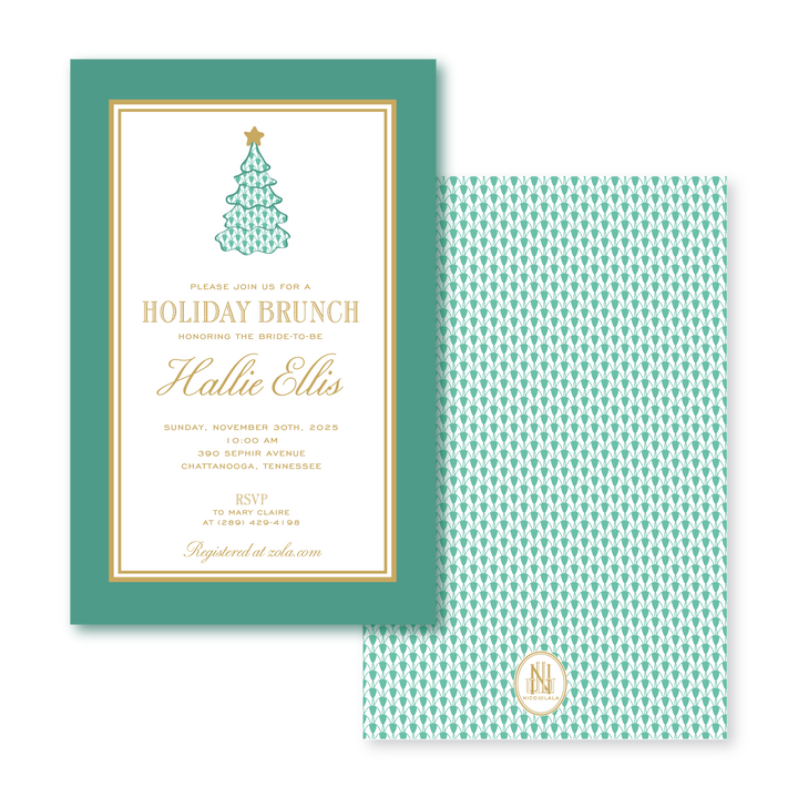 Porcelain Christmas Tree Invitations