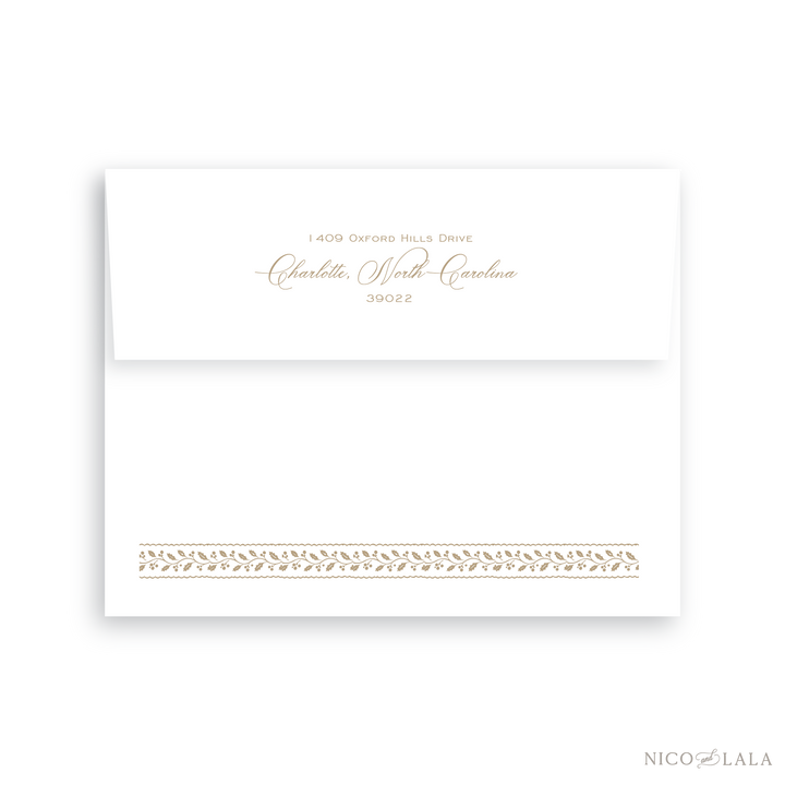 Grandmillenial Holly Christmas Card Return Address Printing