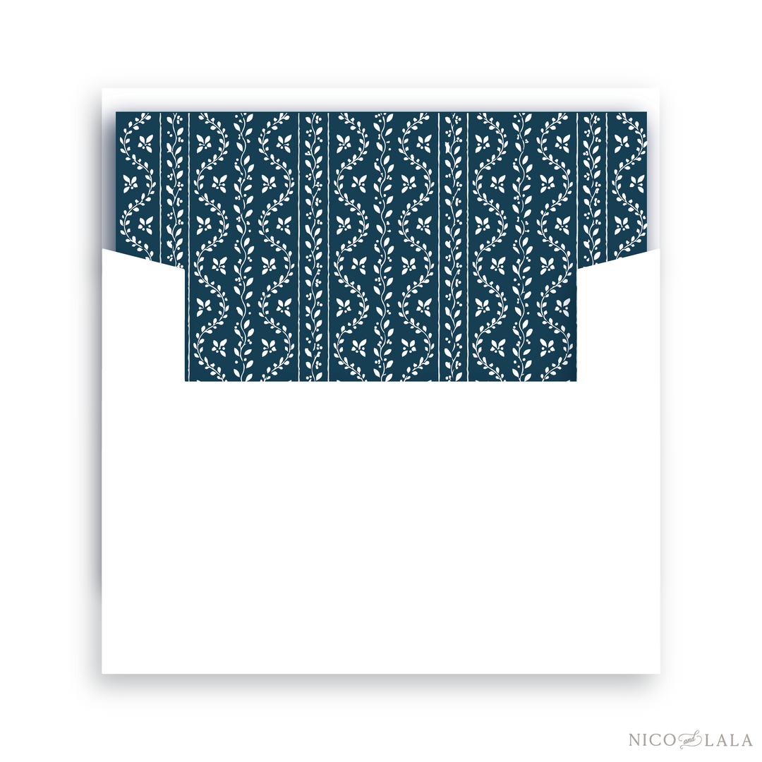 Grandmillenial Holly Christmas Card Lined Envelopes