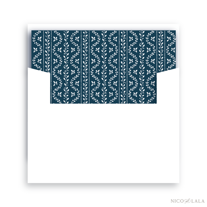 Grandmillenial Holly Christmas Card Lined Envelopes