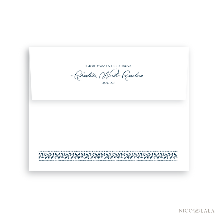 Grandmillenial Holly Christmas Card Return Address Printing