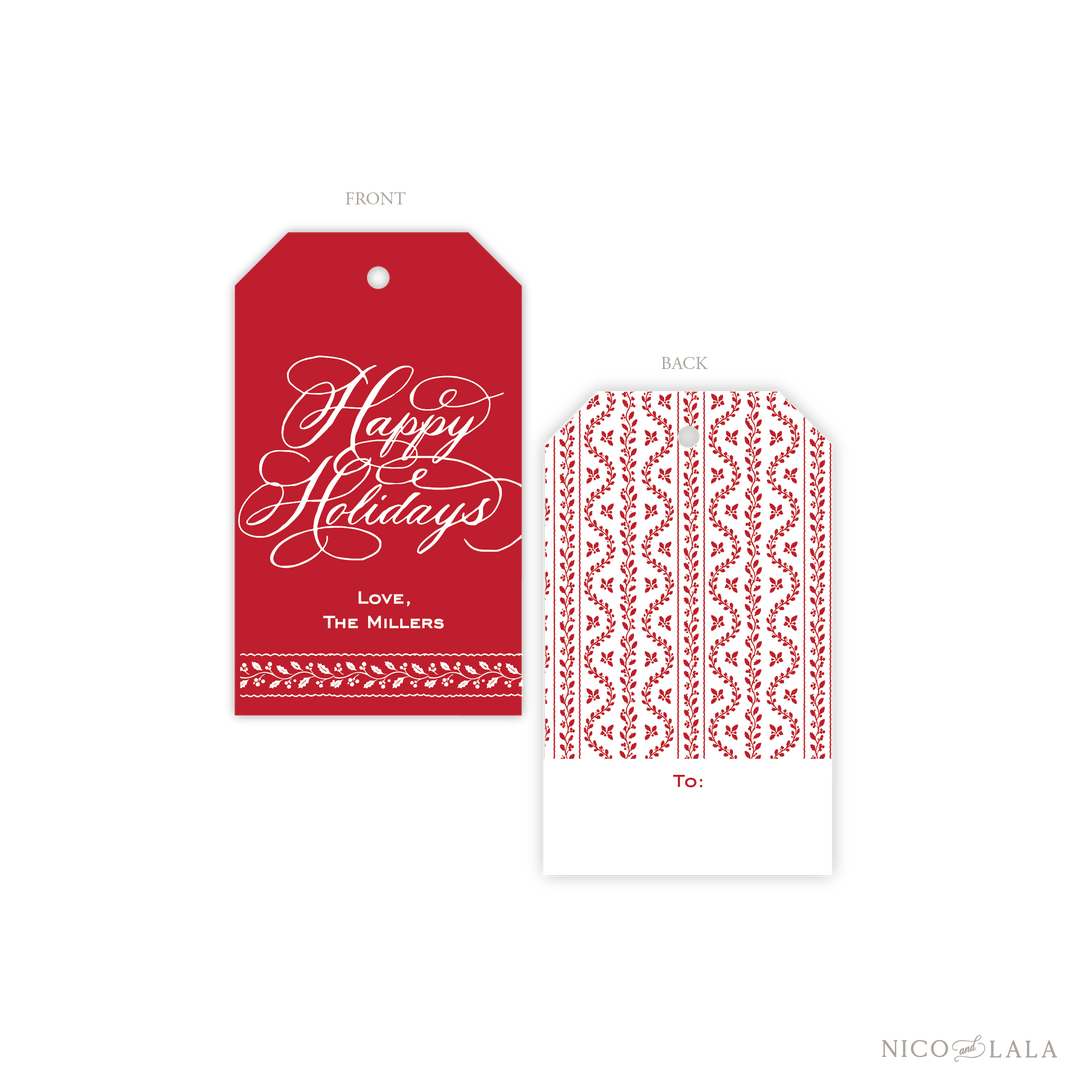 Grandmillenial Holly Gift Tags