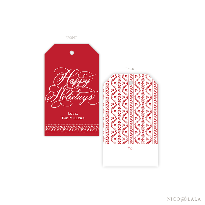 Grandmillenial Holly Gift Tags