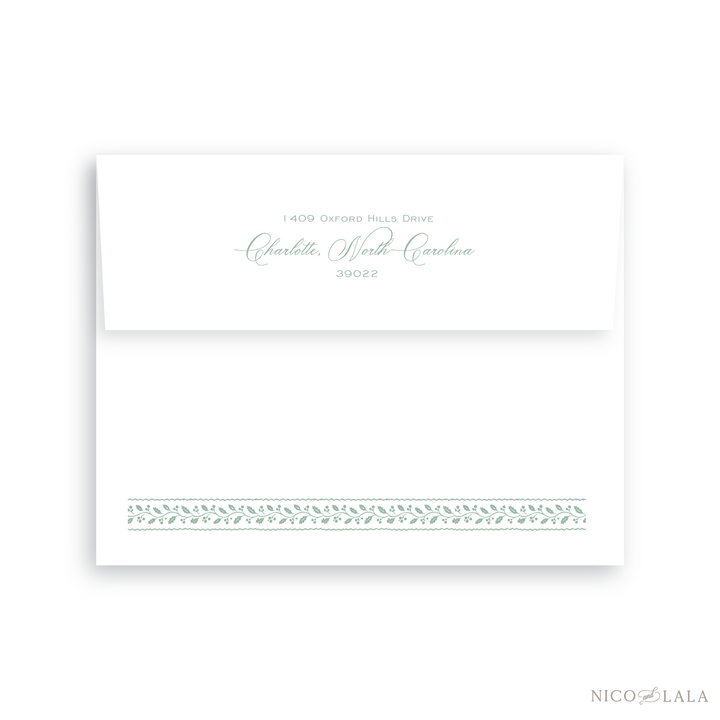 Grandmillenial Holly Christmas Card Return Address Printing