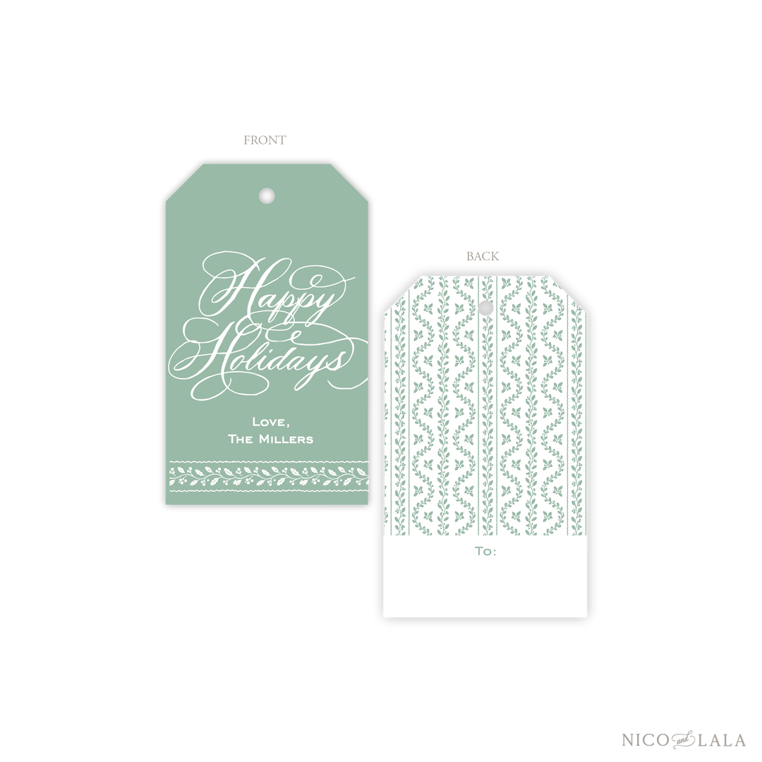 Grandmillenial Holly Gift Tags