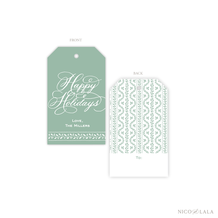 Grandmillenial Holly Gift Tags
