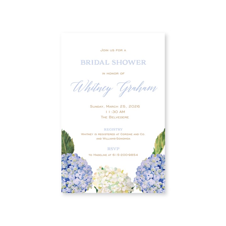 Hydrangea Invitations