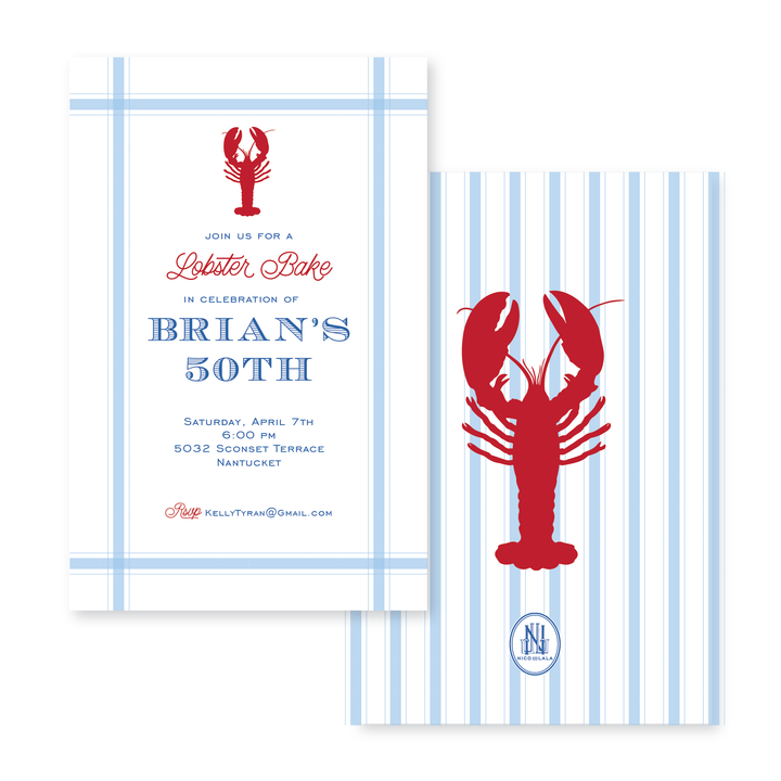 Lobster Prep Invitations