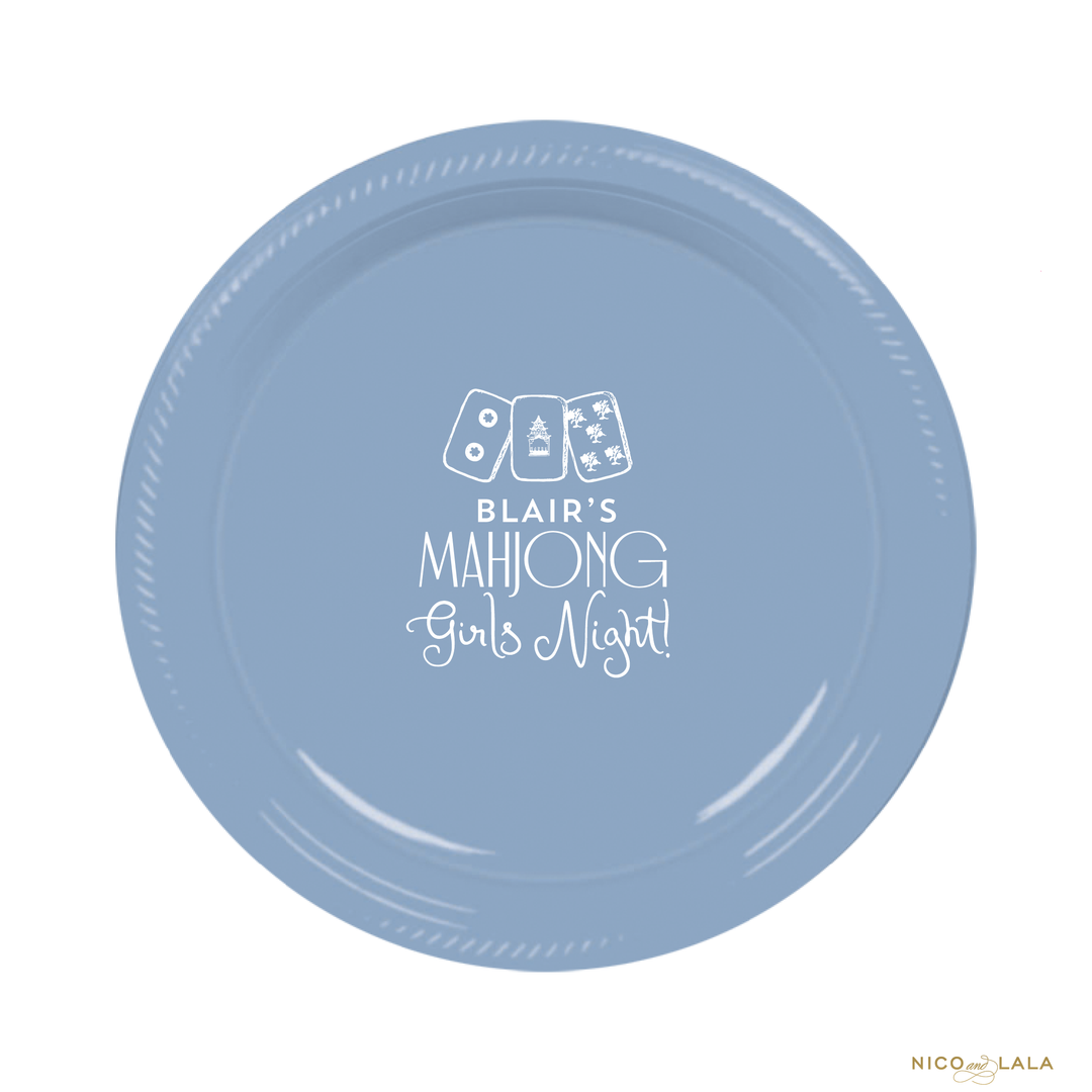 Pastel Mahjong Party Plates