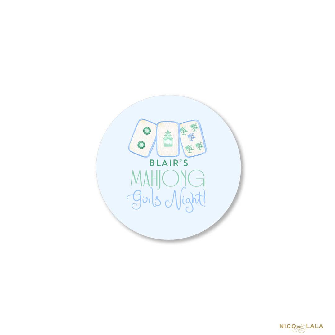 Pastel Mahjong Party Stickers