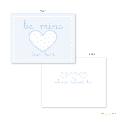 Be Mine Blue Valentines Cards