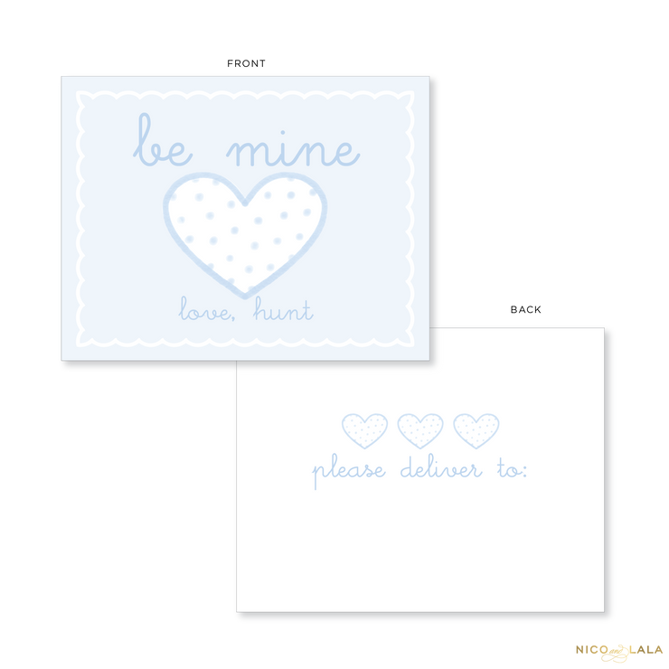Be Mine Blue Valentines Cards