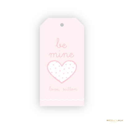 Be Mine Pink Valentines Tags