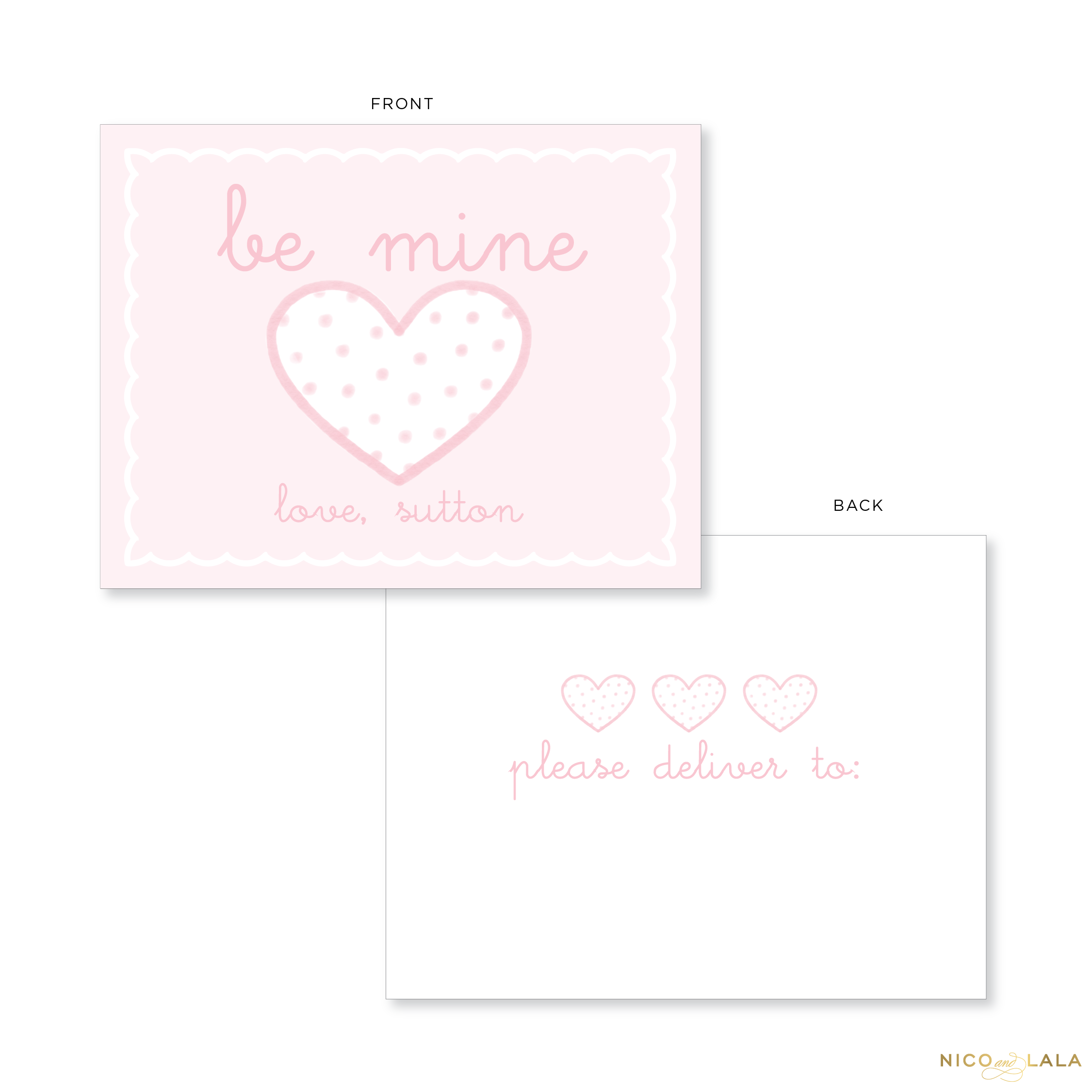 Be Mine Pink Valentines Cards