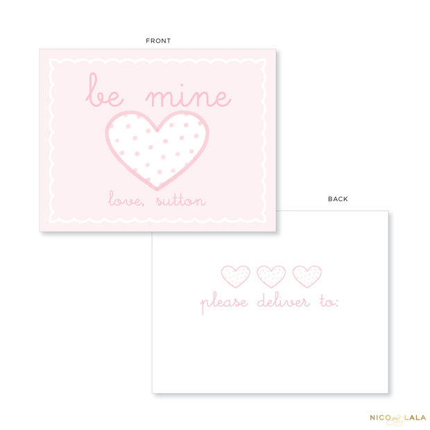 Be Mine Pink Valentines Cards