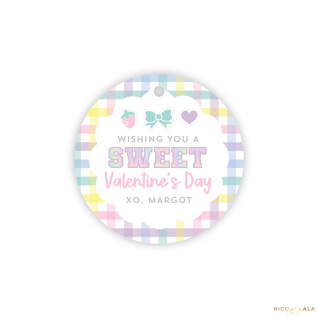 Preppy Pastel Valentines Tags