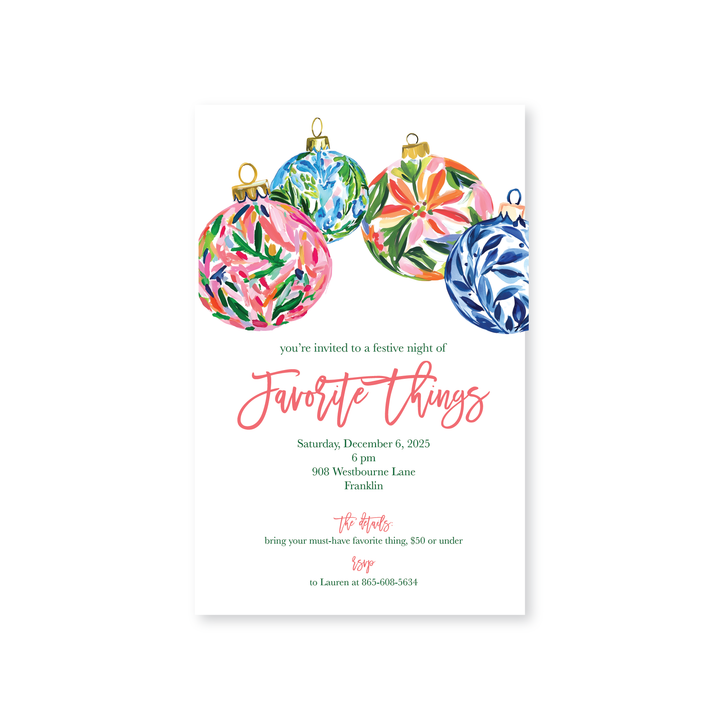 Ornaments Invitations