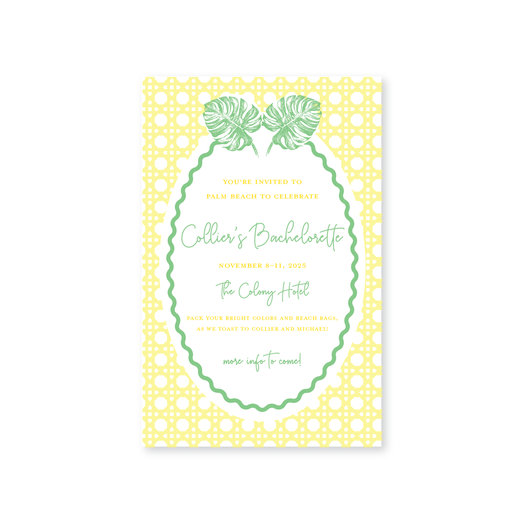 Retro Palms Invitations