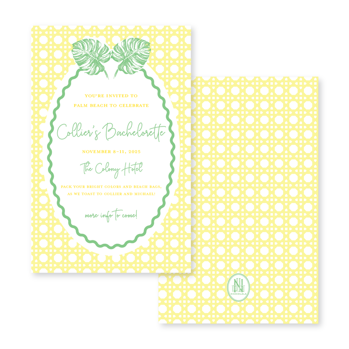 Retro Palms Invitations