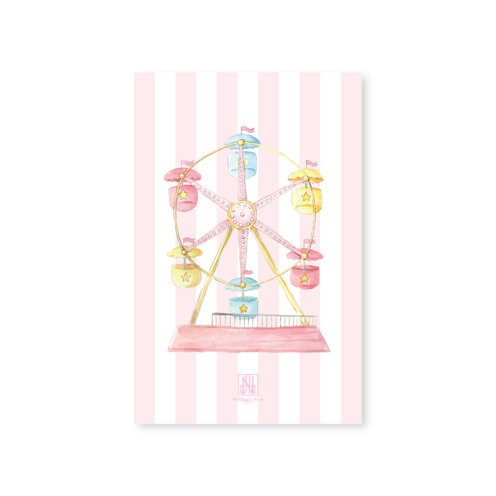 Pastel Circus Birthday Invitations