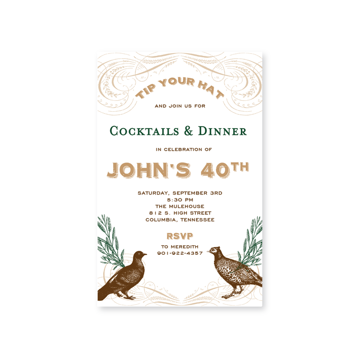 Pheasant Invitations