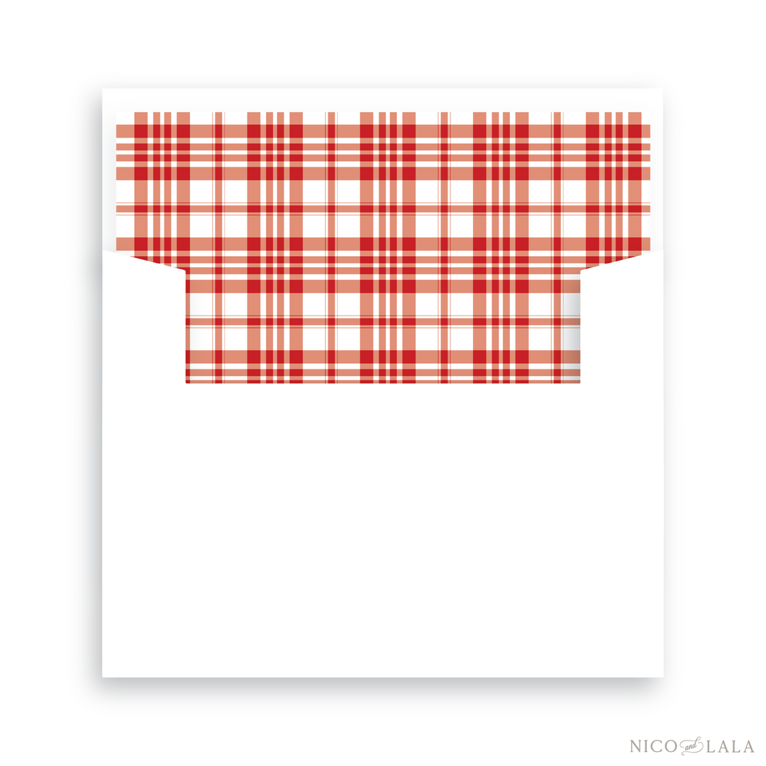 Oh What Fun Christmas Card Lined Envelopes