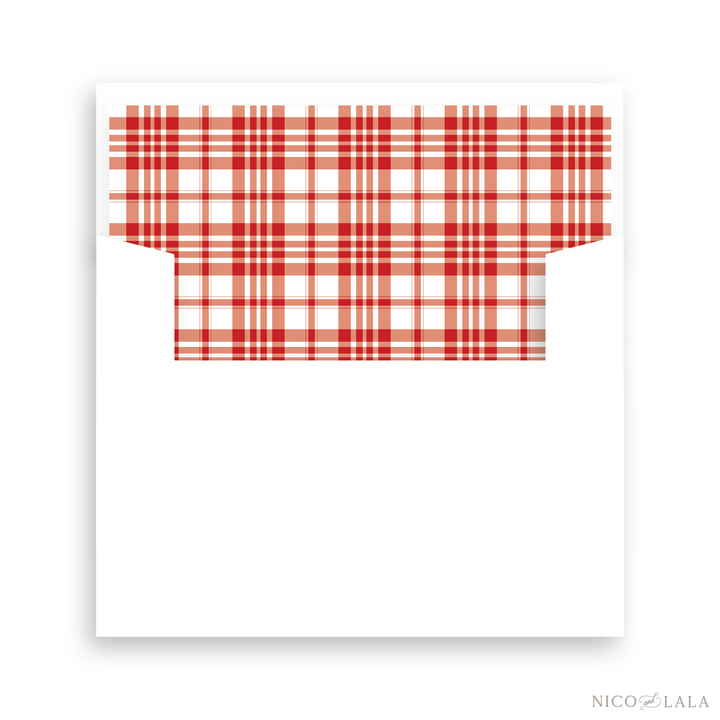 Oh What Fun Christmas Card Lined Envelopes