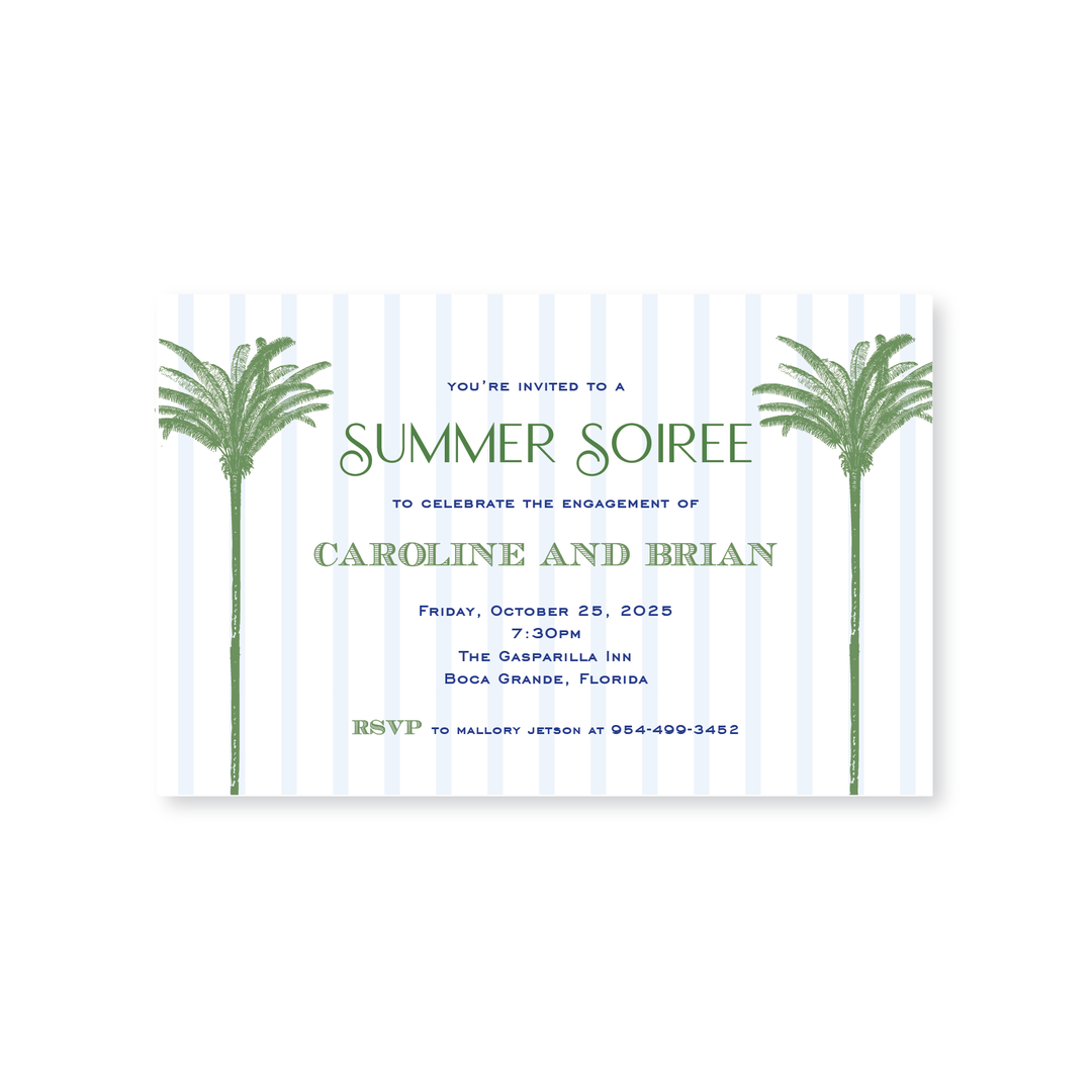 Preppy Palms Invitations