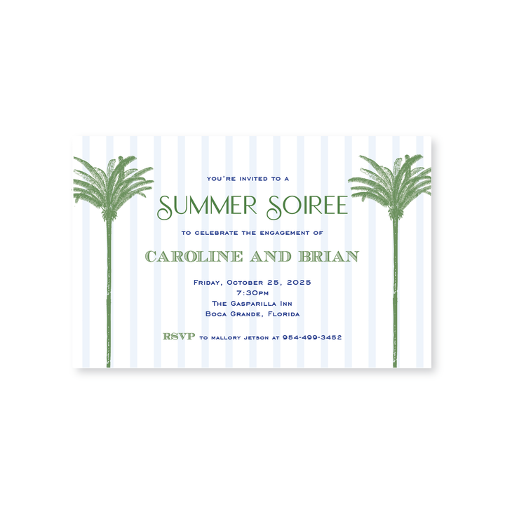 Preppy Palms Invitations